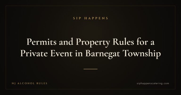 Permits and Property Rules for a Private Event in Barnegat Township — Sip Happens mobile bartending, New Jersey