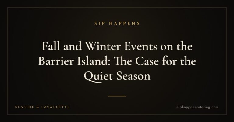 Fall and Winter Events on the Barrier Island: The Case for the Quiet Season — Sip Happens mobile bartending, New Jersey